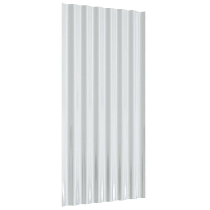 Roof Panels 36 pcs Galvanized Steel Brown 31.5"x14.2