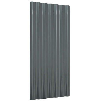 Roof Panels 36 pcs Galvanized Steel Anthracite 31.5"x14.2