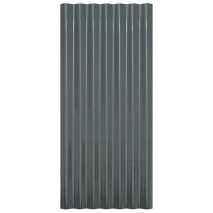 Roof Panels 36 pcs Galvanized Steel Anthracite 31.5"x14.2