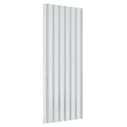 Roof Panels 12 pcs Galvanized Steel Brown 39.4"x14.2