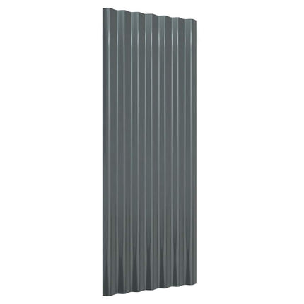 Roof Panels 12 pcs Galvanized Steel Anthracite 39.4"x14.2