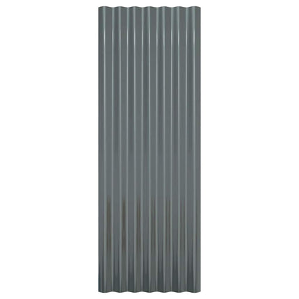 Roof Panels 12 pcs Galvanized Steel Anthracite 39.4"x14.2