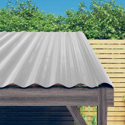 Roof Panels 12 pcs Galvanized Steel Silver 39.4"x14.2