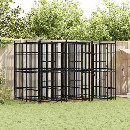 Outdoor Dog Kennel Steel 79.3 ft²