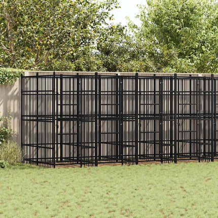 Outdoor Dog Kennel Steel 158.8 ft²