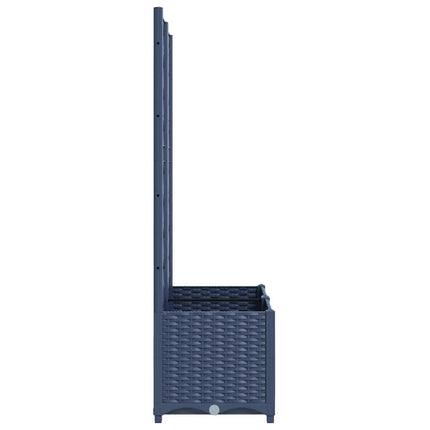 Garden Planter with Trellis Blue Grey 31.5x15.7x53.5" PP