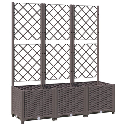 Garden Planter with Trellis Brown 47.2x15.7x53.5" PP
