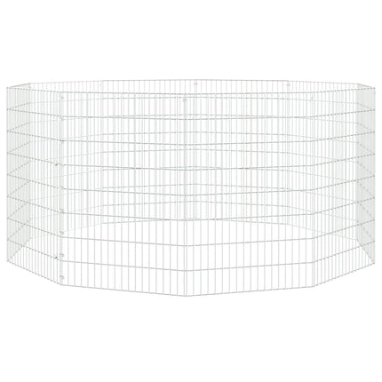 Free Range Animal Enclosure 10-Panel 21.3"x31.5" Galvanized Iron