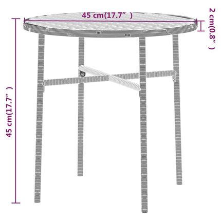 3 Piece Patio Dining Set Poly Rattan Brown