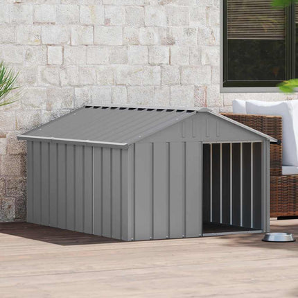 Dog House Gray 45.9"x60.2"x32.1" Galvanized Steel