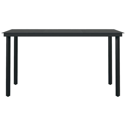 7 Piece Patio Dining Set Black