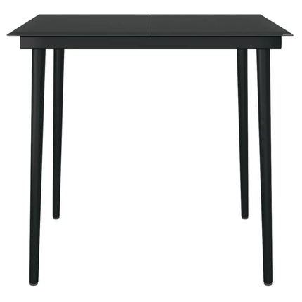3 Piece Patio Dining Set Black