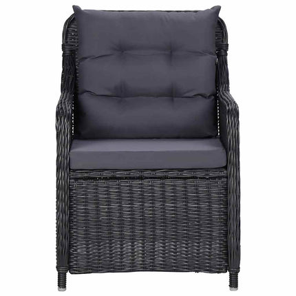 5 Piece Patio Dining Set Black