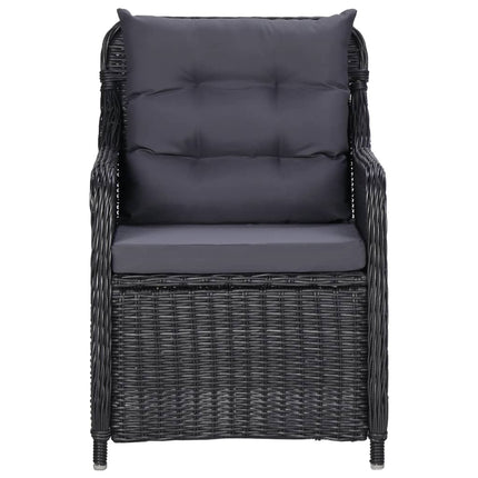 7 Piece Patio Dining Set Black