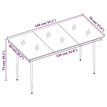 7 Piece Patio Dining Set Light Gray