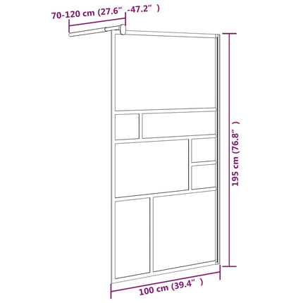Walk-in Shower Wall 39.4"x76.8" ESG Glass White