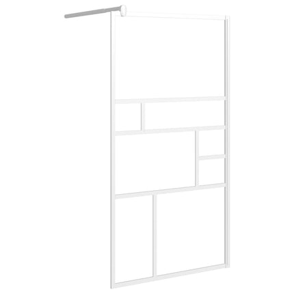 Walk-in Shower Wall 45.3"x76.8" ESG Glass White
