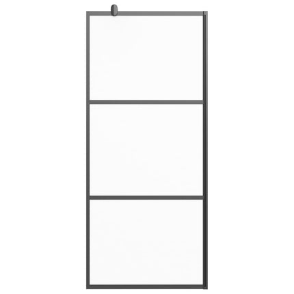 Walk-in Shower Wall 35.4"x76.8" Frosted ESG Glass Black