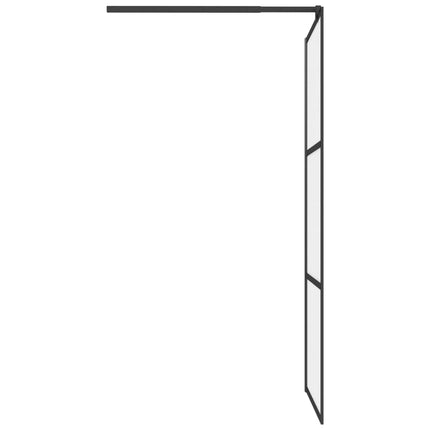 Walk-in Shower Wall 35.4"x76.8" Frosted ESG Glass Black