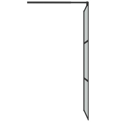 Walk-in Shower Wall 31.5"x76.8" Dark ESG Glass Black