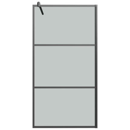 Walk-in Shower Wall 39.4"x76.8" Dark ESG Glass Black