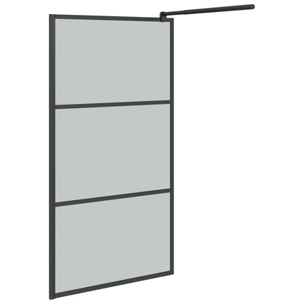Walk-in Shower Wall 39.4"x76.8" Dark ESG Glass Black