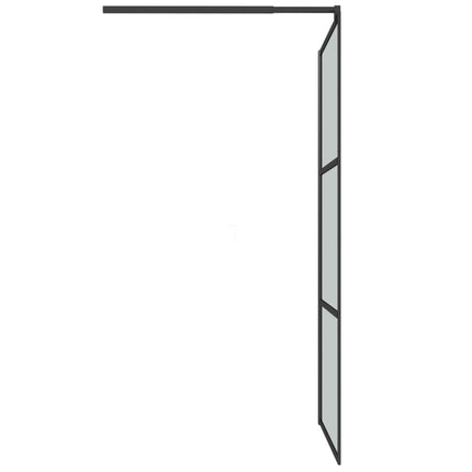 Walk-in Shower Wall 39.4"x76.8" Dark ESG Glass Black