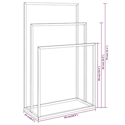 Freestanding Towel Rack White 18.9"x9.4"x31.1" Iron
