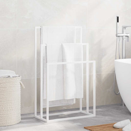 Freestanding Towel Rack White 18.9"x9.4"x31.1" Iron