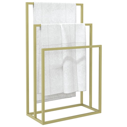 Freestanding Towel Rack Gold 18.9"x9.4"x31.1" Iron