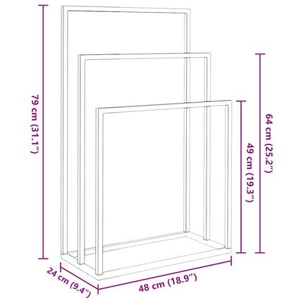 Freestanding Towel Rack Gold 18.9"x9.4"x31.1" Iron