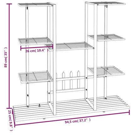 Flower Stand 37.2"x9.8"x35" Black Iron