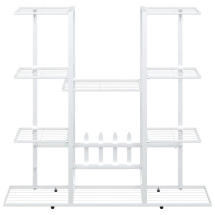 Flower Stand 37.2"x9.8"x35" White Iron
