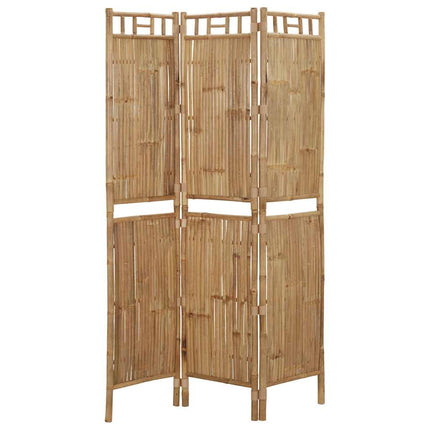 3-Panel Room Divider Bamboo 47.2"x70.9