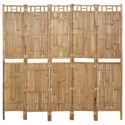 5-Panel Room Divider Bamboo 78.7"x70.9
