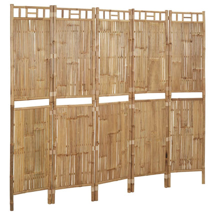 5-Panel Room Divider Bamboo 78.7"x70.9