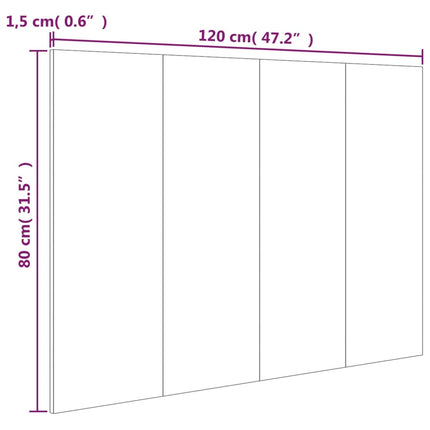 Bed Headboard Sonoma oak Engineered wood Medium Durable