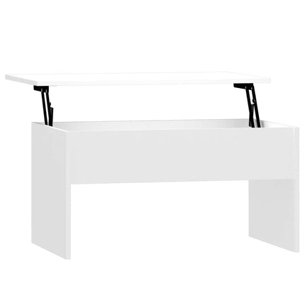 Coffee Table High Gloss White 31.5"x19.9"x16.3" Engineered Wood