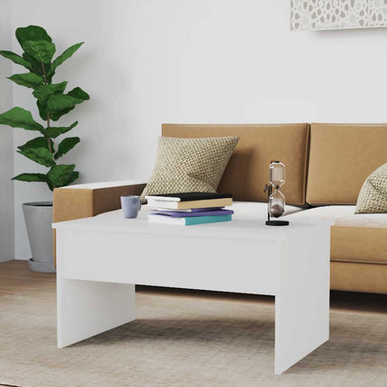 Coffee Table High Gloss White 31.5"x19.9"x16.3" Engineered Wood