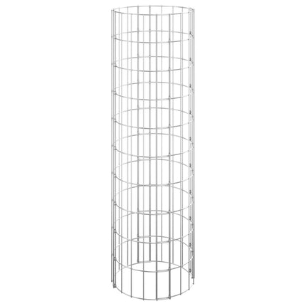 Circular Gabion Pole Galvanized Steel Ø11.8"x39.4