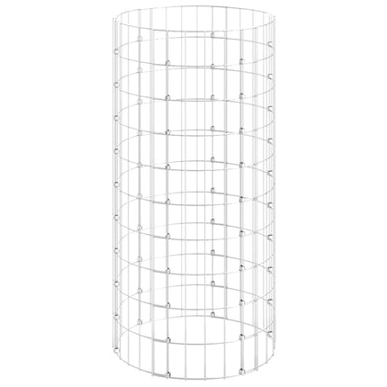 Circular Gabion Pole Galvanized Steel Ø19.7"x39.4