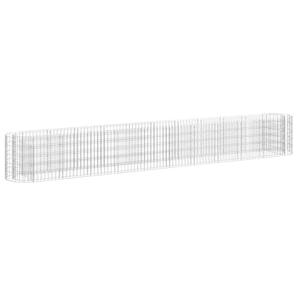 Gabion Raised Bed Galvanized Iron 157.5"x19.7"x19.7