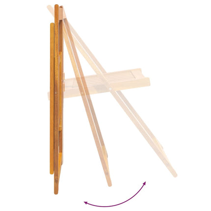Folding Patio Chairs 4 pcs Solid Wood Acacia