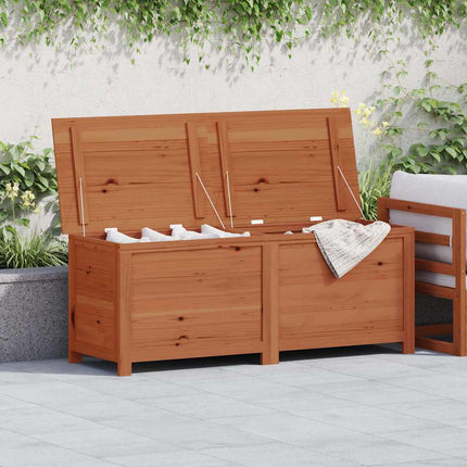 Patio Cushion Box Brown 59.1"x19.7"x22" Solid Wood Fir