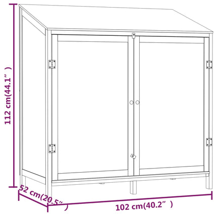 Garden Shed White 40.2"x20.5"x44.1" Solid Wood Fir