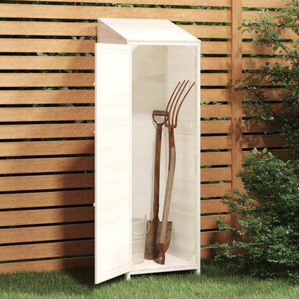 Garden Shed White 21.7"x20.5"x68.7" Solid Wood Fir