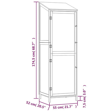 Garden Shed White 21.7"x20.5"x68.7" Solid Wood Fir