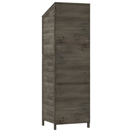 Garden Shed Anthracite 21.7"x20.5"x68.7" Solid Wood Fir