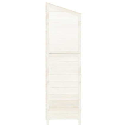 Garden Shed White 40.2"x20.5"x68.7" Solid Wood Fir
