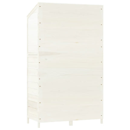 Garden Shed White 40.2"x20.5"x68.7" Solid Wood Fir